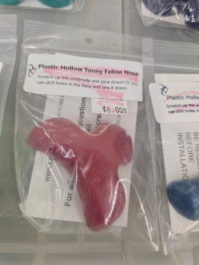 Ready to Ship Heavy Discount Item: Plastic Hollow Toony Feline Nose