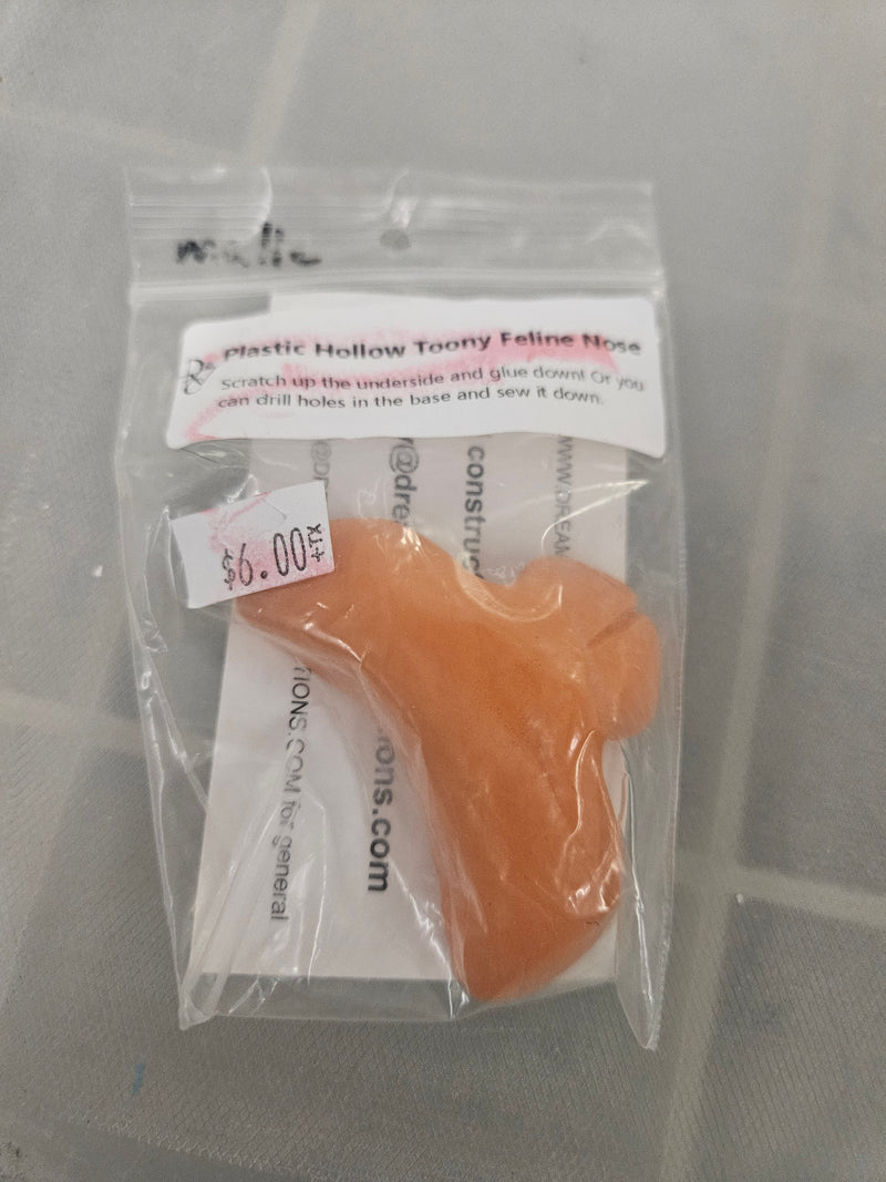 Ready to Ship Heavy Discount Item: Plastic Hollow Toony Feline Nose