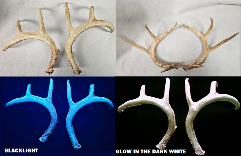 Plastic Glow in the Dark Large Whitetail Deer Antlers