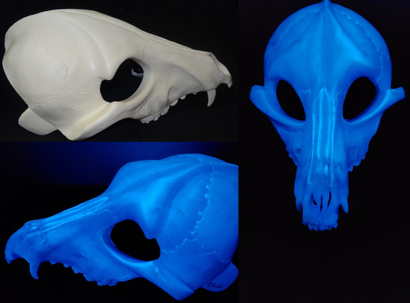 Glow in the Dark Skeletal K9 Upper Jaw Mask