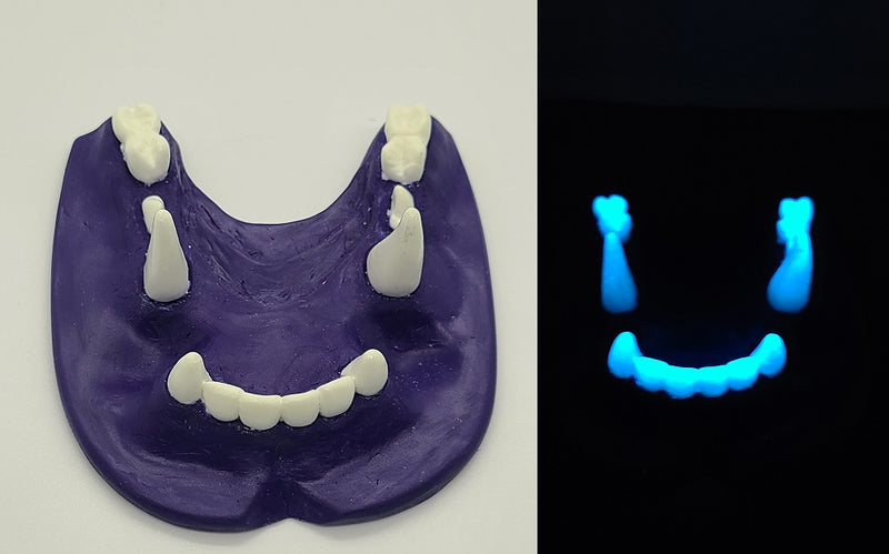 Two Colored Glow in the Dark Toony K9 Jawset