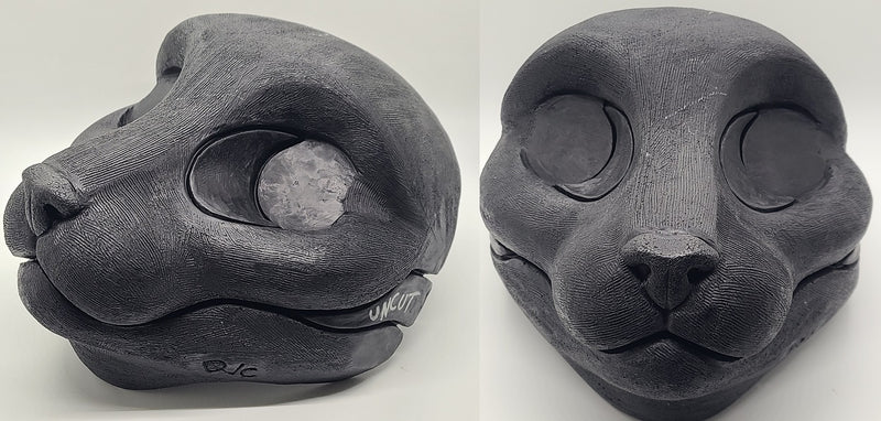 Uncut Small Feline Resin Mask Blank