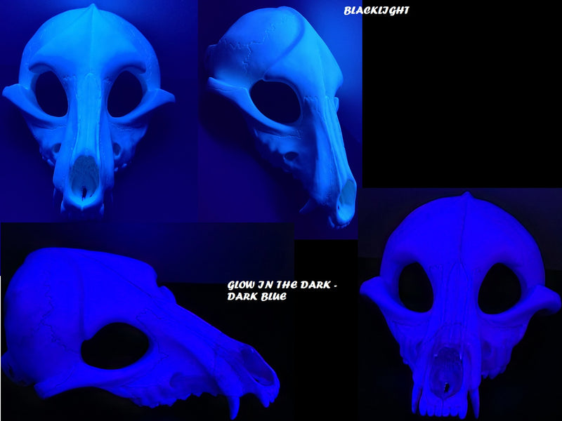 Glow in the Dark Skeletal K9 Upper Jaw Mask