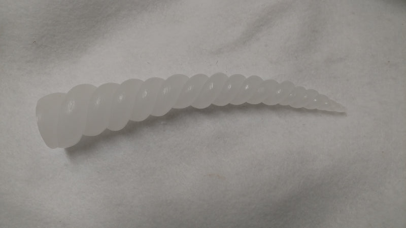 Plastic Clear Solid 9 Inch Unicorn Horn