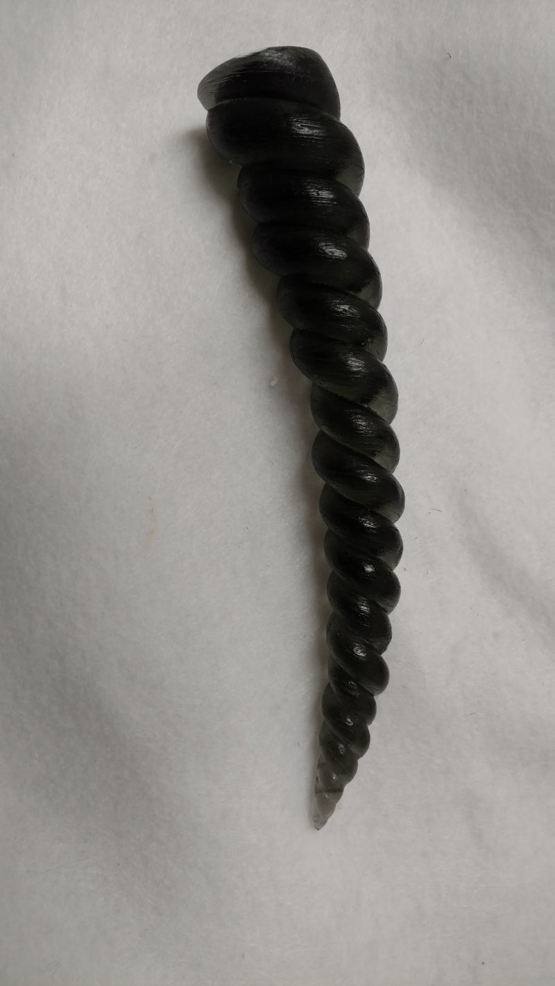 Plastic Clear Solid 9 Inch Unicorn Horn