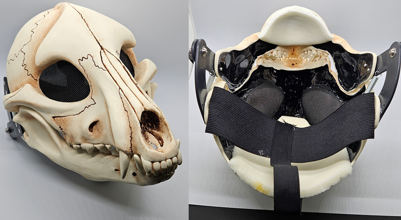 Skeletal K9 Cut and Hinged Mask