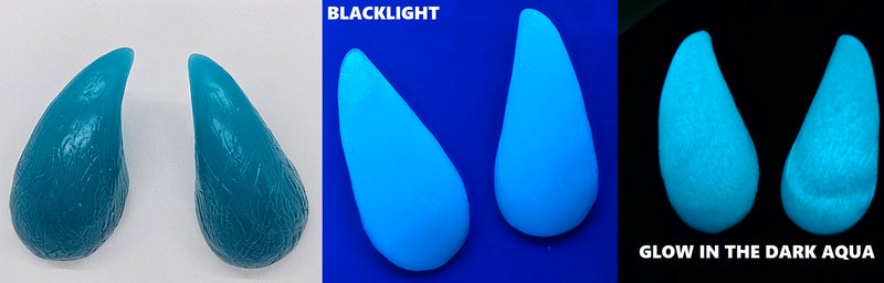 Plastic UV Reactive Glow in the Dark Birdcat Horns