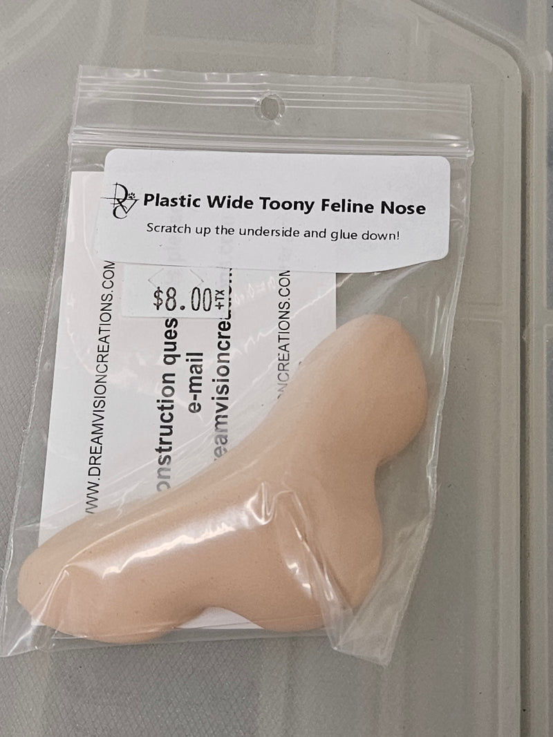Listo para enviar: Nariz felina Toony ancha de plástico