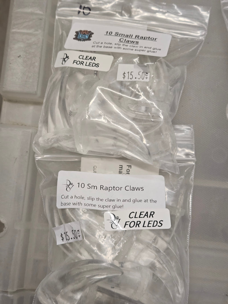 Ready to Ship: 10 Set Small Raptor Claws
