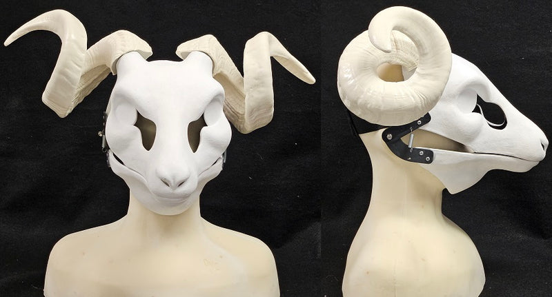 Plastic Opaque Double Curl Ram Horns