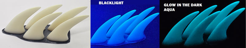 Punta de goma ClearFlex que brilla en la oscuridad de 3 pulgadas *se vende por punta*