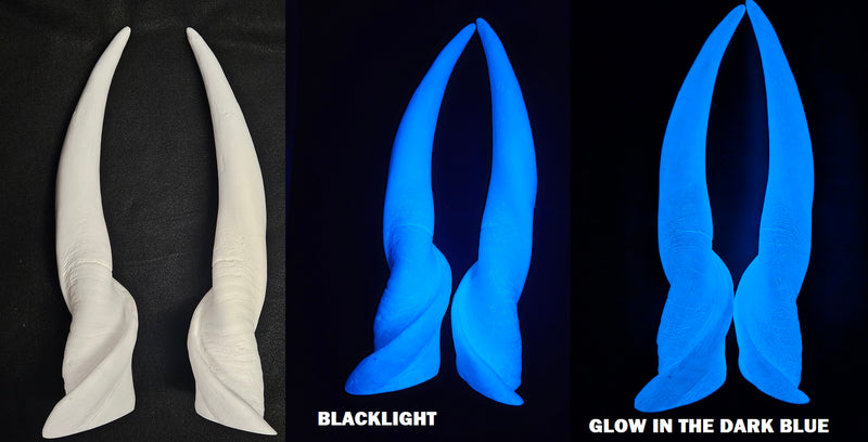Plastic Glow in the Dark Eland Antelope Horns