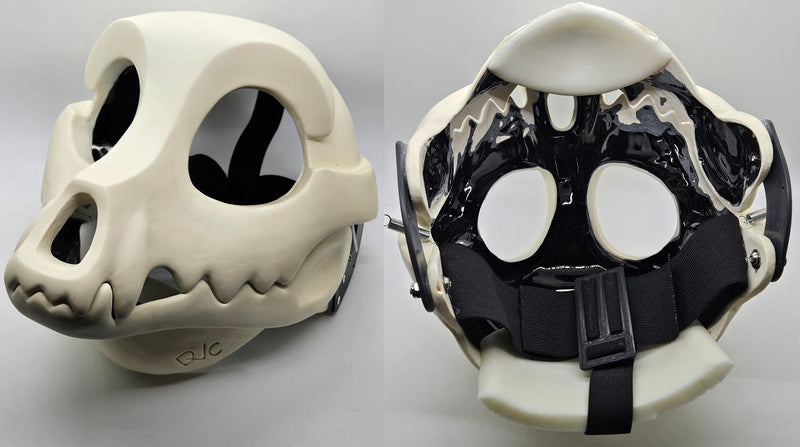 Cut and Hinged Toony Skull K9 Resin Mask Blank