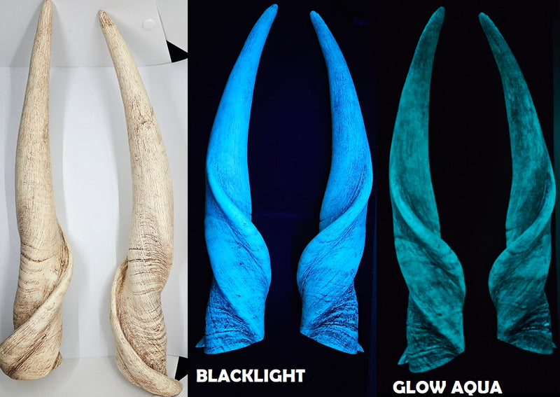 Plastic Glow in the Dark Eland Antelope Horns