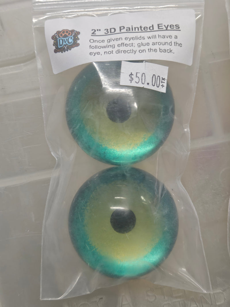 Ready to ship: 2" 3D Painted Eyes