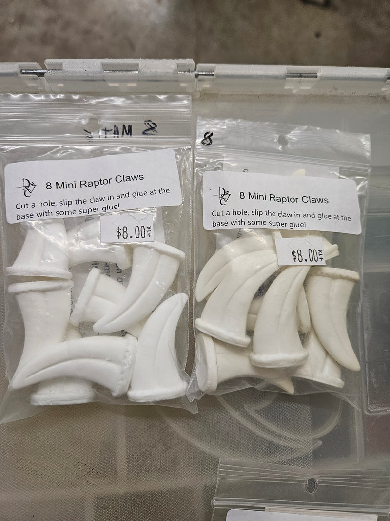 Ready to ship: Mini Raptor Claw Packs