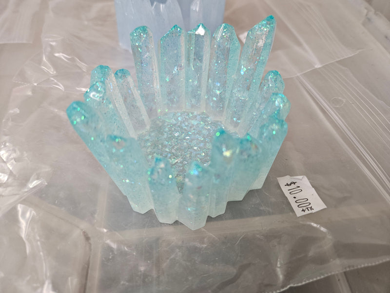 Ready to Ship: Resin Crystal Tealight/trinket cups