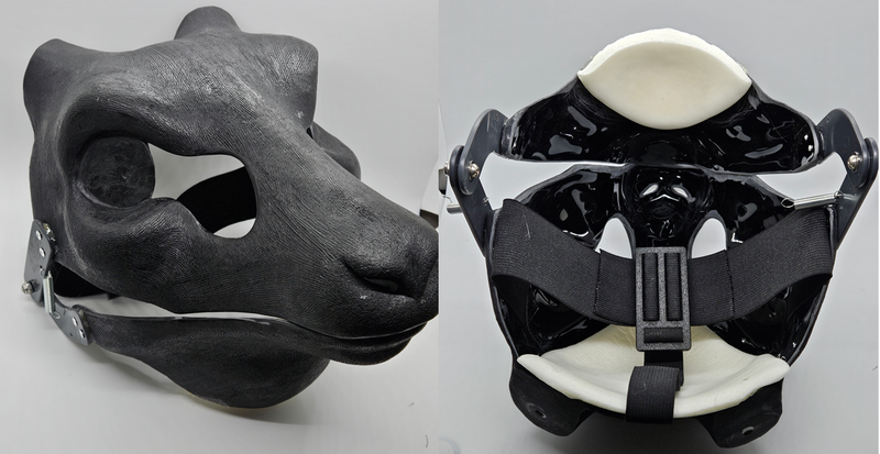 Cut and Hinged Goat Resin Mask Blank