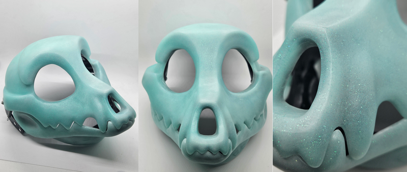 Specialty Cut and Hinged Toony Skull K9 Resin Mask Blank