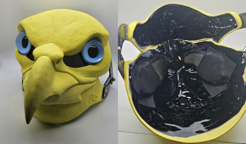 Cut and Hinged Small Predator Bird Resin Mask Blank