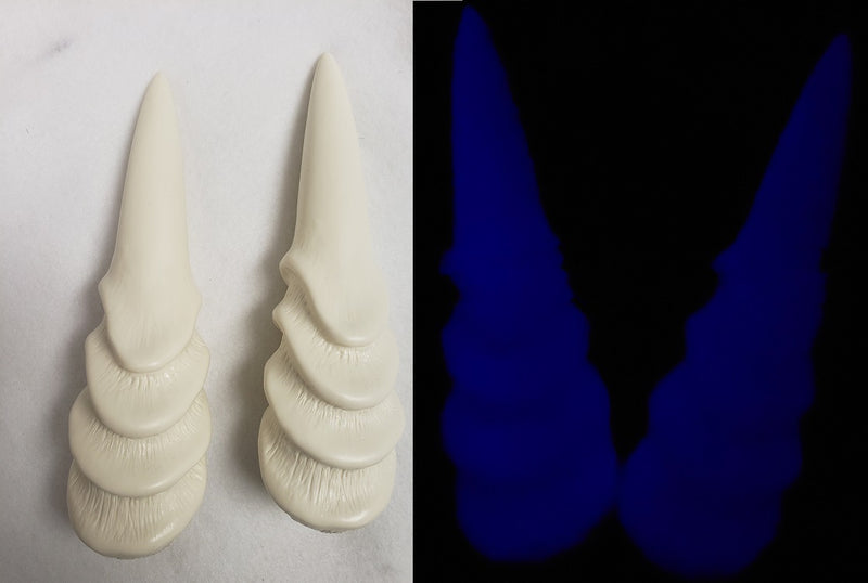 Plastic Glow in the Dark Angled Rigid Horns