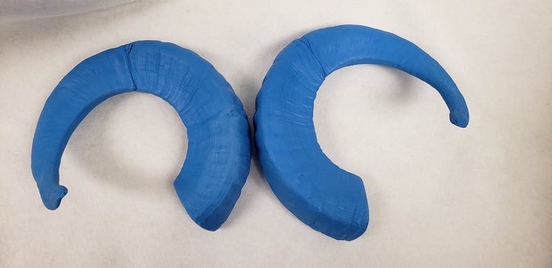 Plastic Opaque Single Curl Ram Horns
