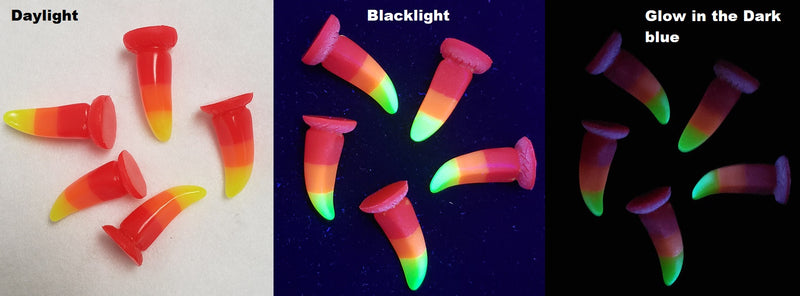 Garras K9 grandes de 3 capas que brillan en la oscuridad con rayos UV *Se venden por garra*