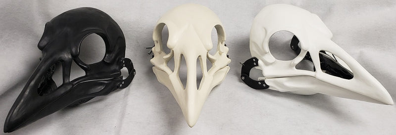 Cut and Hinged Skeletal Crow Mask Blank