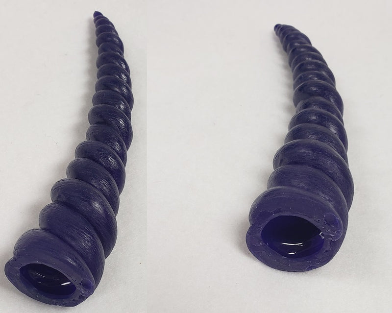 Plastic Semi-Transparent Hollow 9 Inch Unicorn Horn