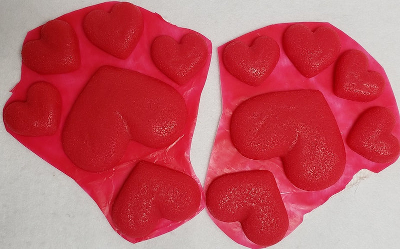 Almohadillas de silicona con forma de corazón