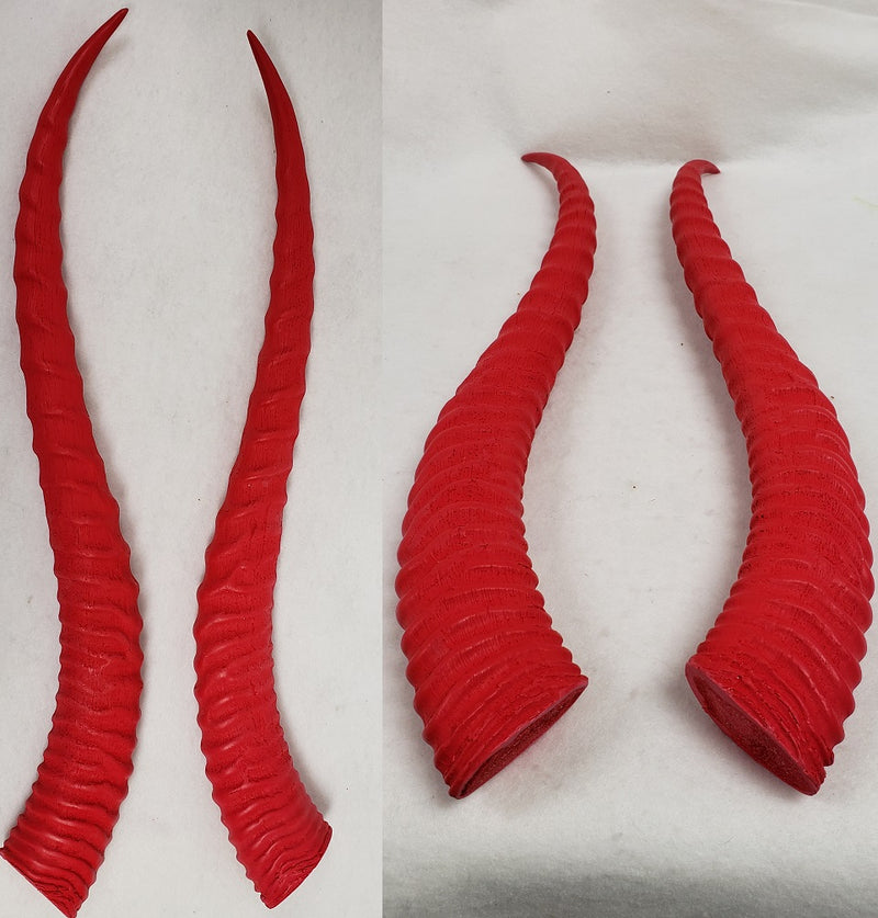 Plastic Opaque Sable Antelope Horns