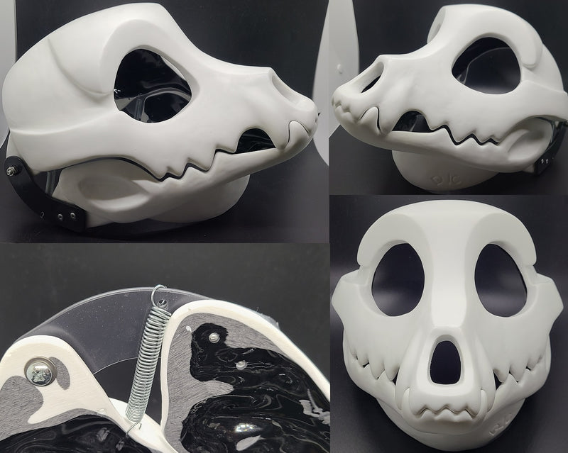 Cut and Hinged Toony Skull K9 Resin Mask Blank