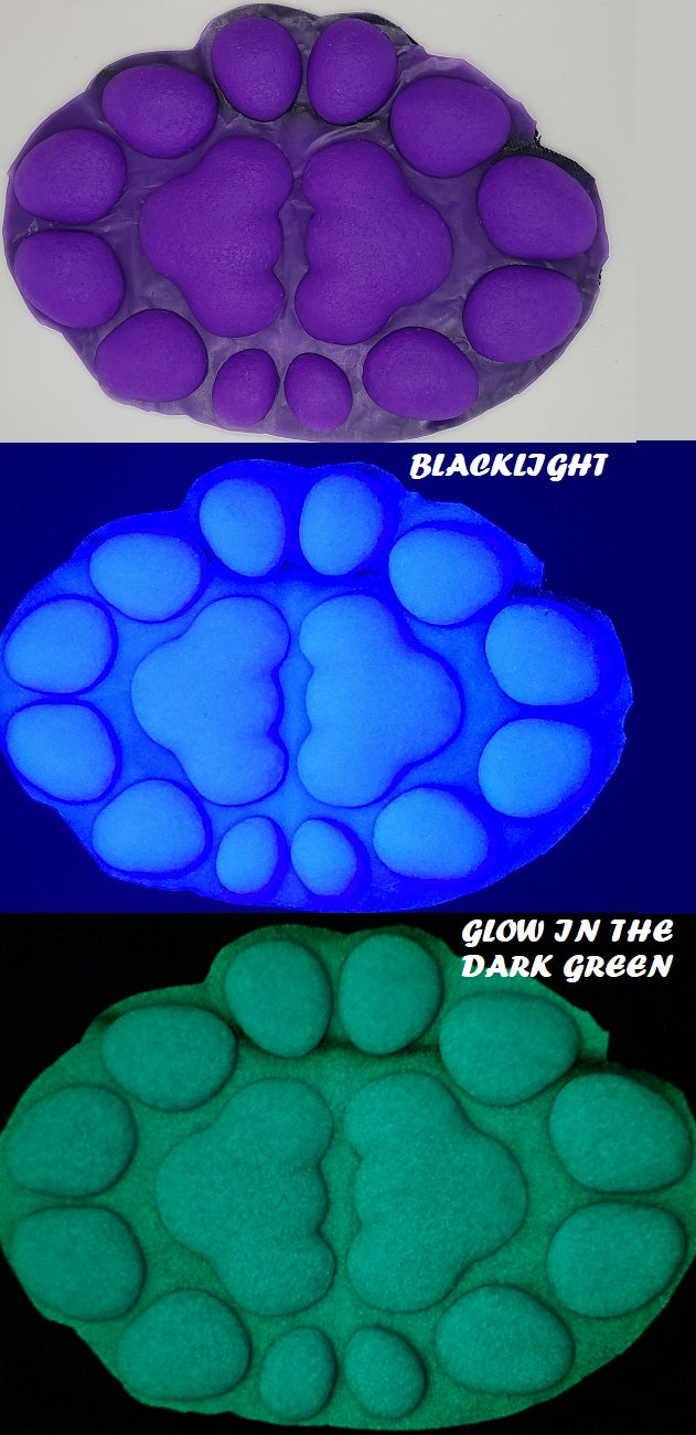 Silicone Glow in the Dark Anthro K9 No Heels Handpads