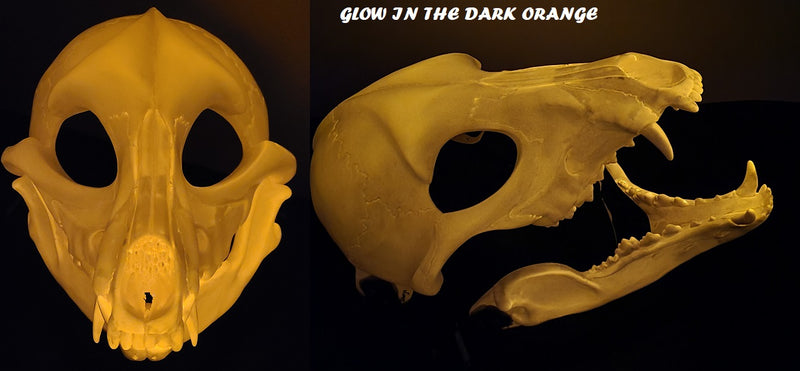 Máscara con bisagras y corte Skeletal K9 que brilla en la oscuridad