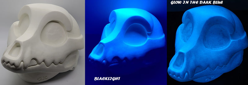 Glow in the Dark Toony Skull K9 Uncut Resin Mask