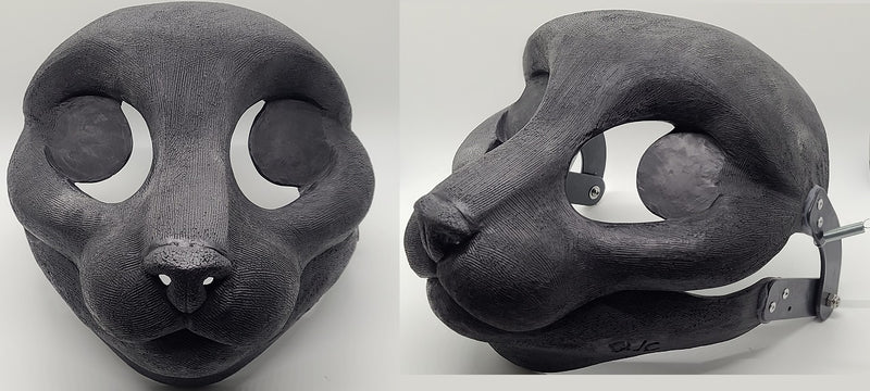 Cut and Hinged Small Feline Resin Mask Blank