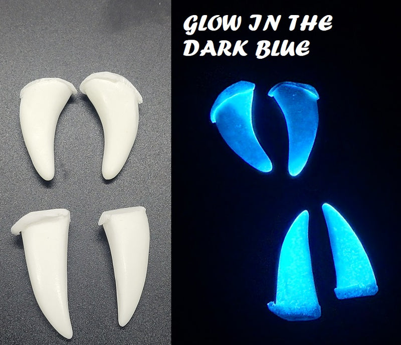 Reemplazo de dientes esqueléticos K9 que brillan en la oscuridad