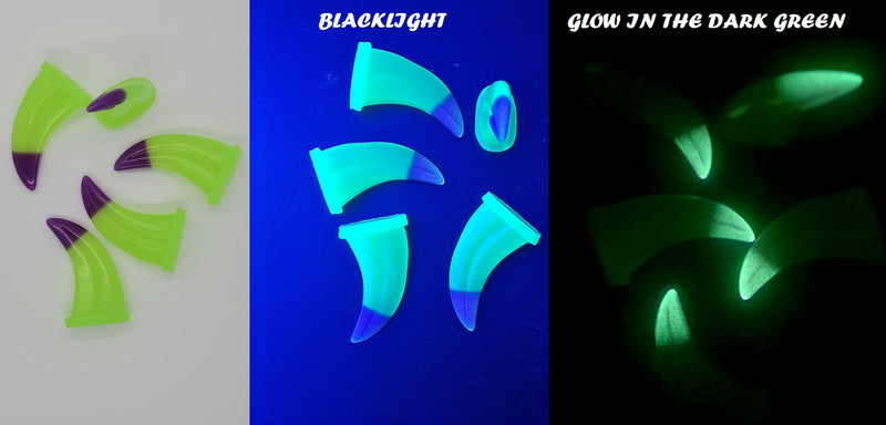 UV Glow in the Dark 2 Layered Small Raptor Claws *Sold Per Claw*
