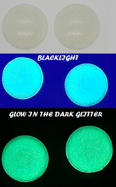 Opaque (blind) Glitter Resin Eye Blanks