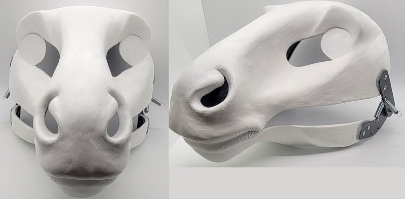 Cut and Hinged Large Horse Resin Mask Blank