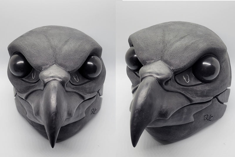 Uncut Small Predator Bird Resin Mask Blank