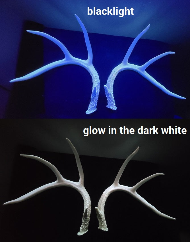 Plastic Glow in the Dark Large Whitetail Deer Antlers