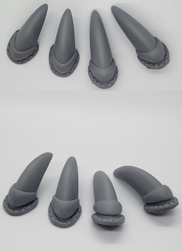 Basic Opaque Single Colored Realistic Sergal Toe Claws *Sold per Set*