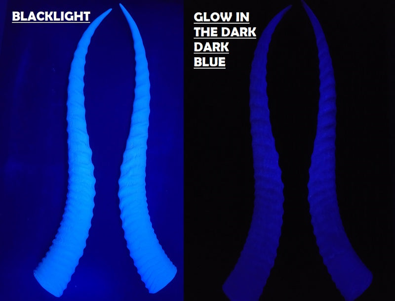 Plastic Glow in the Dark Sable Antelope Horns
