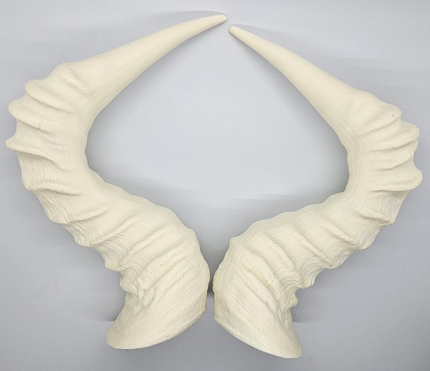 Plastic Opaque Hartebeest Antelope Horns