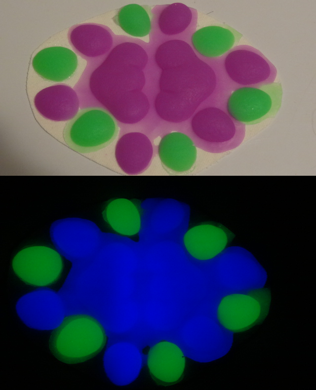 Silicone Glow in the Dark Small Anthro K9 no heels Handpads