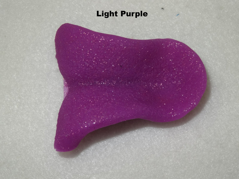 Lengua de gato grande con purpurina de silicona