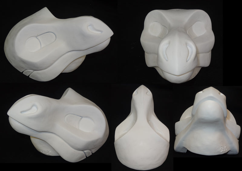 Uncut Point Nose Dragon Resin Mask Blank
