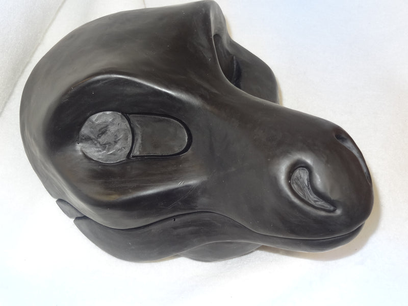 Máscara de resina de dragón de nariz redonda sin cortar en blanco