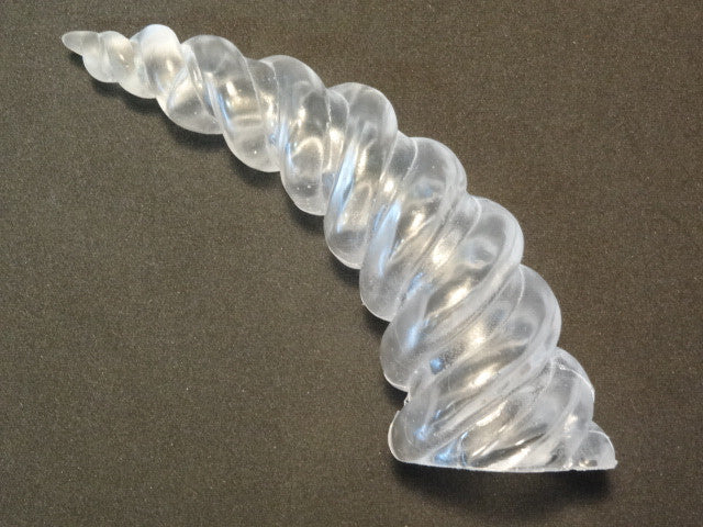 Plastic Clear 4 Inch Curved Unicorn Horn